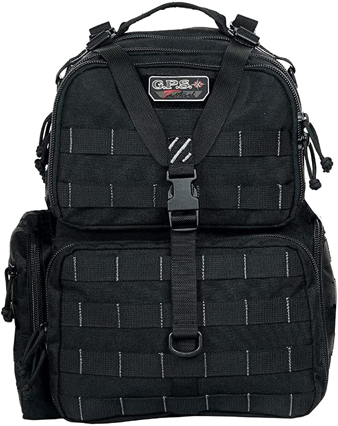 GPS TACTICAL RANGE BACKPACK / HOLDS 3 HANDGUNS