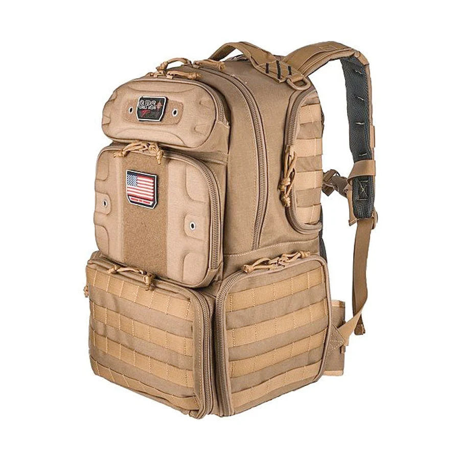 GPS TACTICAL RANGE BACKPACK TALL / HOLDS 4 HANDGUNS