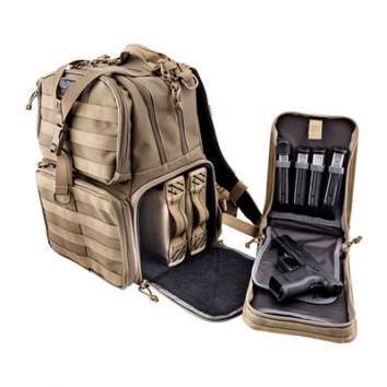 GPS TACTICAL RANGE BACKPACK / HOLDS 3 HANDGUNS