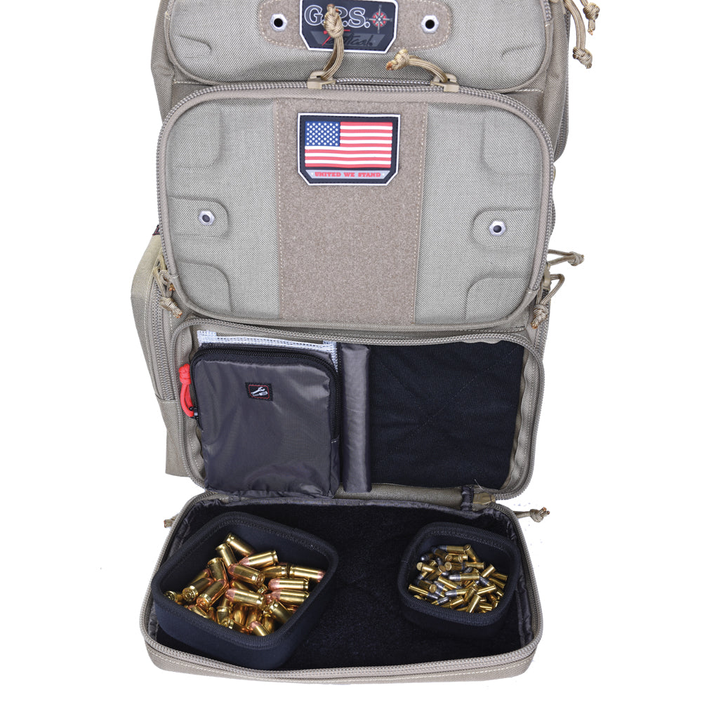 GPS TACTICAL RANGE BACKPACK TALL / HOLDS 4 HANDGUNS
