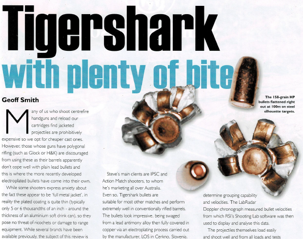 Tigershark in Australian & NZ Handgun Magazine
