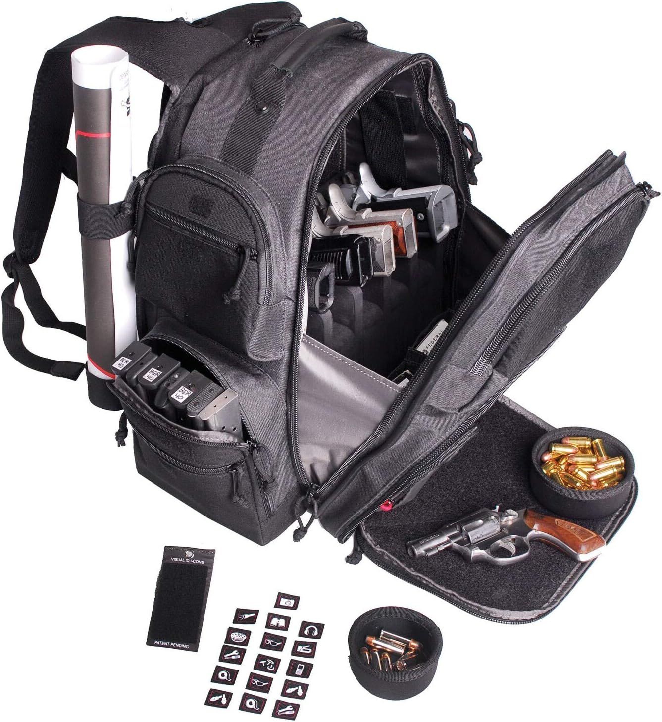 GPS EXECUTIVE BACKPACK W/ CRADLE FOR 5 HANDGUNS